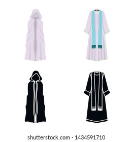 Vector design of material and clothing icon. Collection of material and garment vector icon for stock.