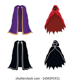 Vector design of material and clothing logo. Set of material and garment vector icon for stock.