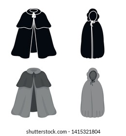 Vector design of material and clothing sign. Set of material and garment stock vector illustration.