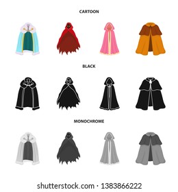 Vector design of material and clothing symbol. Set of material and garment stock vector illustration.