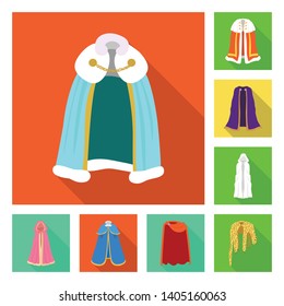 Vector design of material and clothing symbol. Collection of material and garment vector icon for stock.