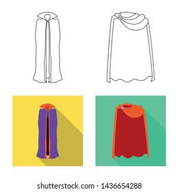 Vector design of material and clothing symbol. Set of material and garment stock vector illustration.