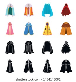 Vector design of material and clothing symbol. Set of material and garment vector icon for stock.
