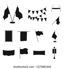 Vector design of material and media  logo. Set of material and textile  vector icon for stock.