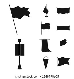 Vector design of material and media  sign. Collection of material and textile  vector icon for stock.