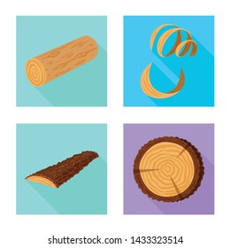 Vector design of material and nature icon. Set of material and raw stock vector illustration.