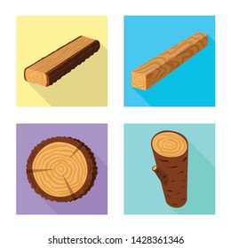 Vector design of material and nature logo. Collection of material and raw stock symbol for web.