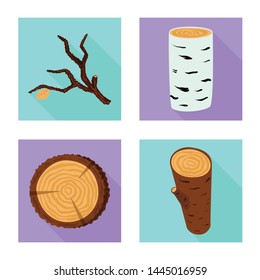Vector design of material and nature logo. Collection of material and raw vector icon for stock.