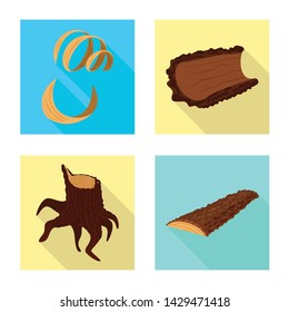 Vector design of material and nature symbol. Set of material and raw stock symbol for web.