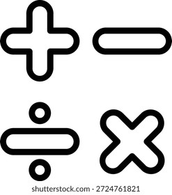 Symbolstil für Vektordesign-Mathematik