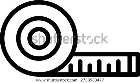 Vector Design Measure Tape Icon Style
