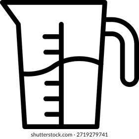 Estilo de icono de jarra de medición de diseño de Vector