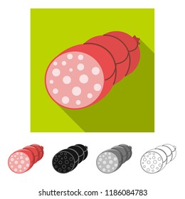 Vector design of meat and ham logo. Set of meat and cooking stock symbol for web.