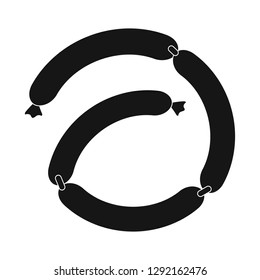 Vector design of meat and ham sign. Set of meat and cooking stock symbol for web.