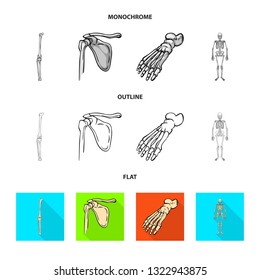 Vector design of medicine and clinic icon. Set of medicine and medical stock vector illustration.