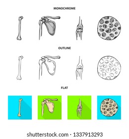 Vector design of medicine and clinic logo. Collection of medicine and medical stock vector illustration.