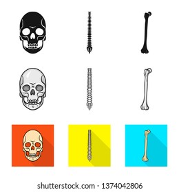 Vector design of medicine and clinic logo. Set of medicine and medical stock vector illustration.