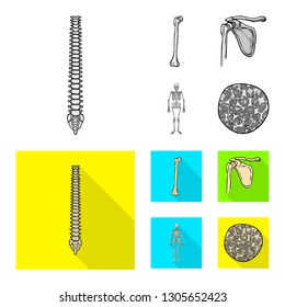 Vector design of medicine and clinic sign. Collection of medicine and medical vector icon for stock.