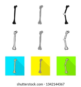 Vector design of medicine and clinic sign. Set of medicine and medical vector icon for stock.