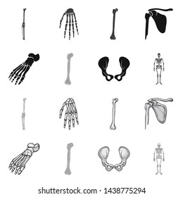 Vector design of medicine and clinic sign. Set of medicine and medical vector icon for stock.