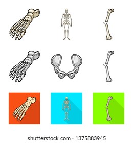 Vector design of medicine and clinic symbol. Set of medicine and medical vector icon for stock.