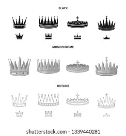 Vector design of medieval and nobility icon. Set of medieval and monarchy vector icon for stock.