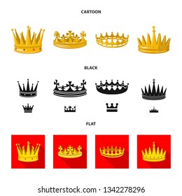 Vector design of medieval and nobility icon. Set of medieval and monarchy stock symbol for web.