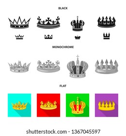 Vector design of medieval and nobility icon. Collection of medieval and monarchy stock symbol for web.