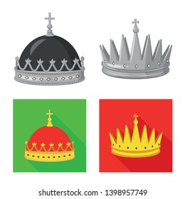 Vector design of medieval and nobility icon. Collection of medieval and monarchy stock symbol for web.