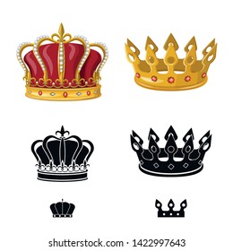 Vector design of medieval and nobility icon. Set of medieval and monarchy stock symbol for web.