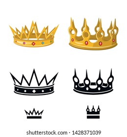 Vector design of medieval and nobility icon. Collection of medieval and monarchy vector icon for stock.