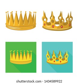 Vector design of medieval and nobility icon. Set of medieval and monarchy stock symbol for web.