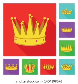Vector design of medieval and nobility logo. Set of medieval and monarchy stock symbol for web.
