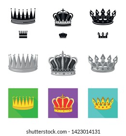 Vector design of medieval and nobility logo. Collection of medieval and monarchy stock symbol for web.