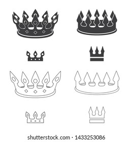 Vector design of medieval and nobility logo. Set of medieval and monarchy stock symbol for web.