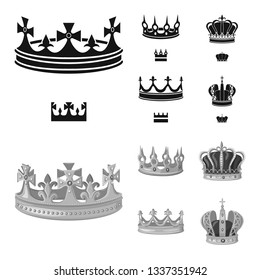 Vector design of medieval and nobility symbol. Collection of medieval and monarchy stock symbol for web.