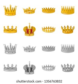 Vector design of medieval and nobility symbol. Set of medieval and monarchy stock symbol for web.