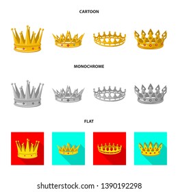 Vector design of medieval and nobility symbol. Set of medieval and monarchy stock symbol for web.