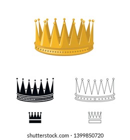 Vector design of medieval and nobility symbol. Set of medieval and monarchy stock symbol for web.