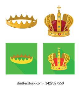 Vector design of medieval and nobility symbol. Set of medieval and monarchy stock symbol for web.