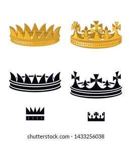 Vector design of medieval and nobility symbol. Collection of medieval and monarchy stock symbol for web.