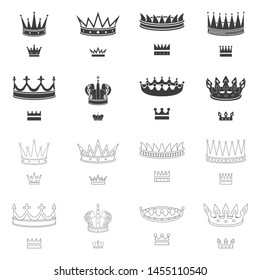 Vector design of medieval and nobility symbol. Collection of medieval and monarchy stock symbol for web.