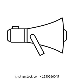 Vector design of megaphone and warning symbol. Web element of megaphone and scream stock symbol for web.