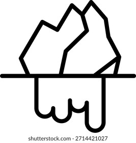 Design de vetor derretendo estilo de ícone de gelo