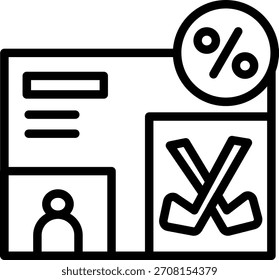 Estilo de Ícone de Descontos de Membro de Design de Vetor