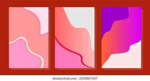 Vector Design and Memphis Abstract Template Background, Viva Magenta, Abstract Shape Background, Poster Desgin, Poster BackGround.