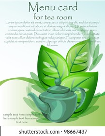 Vector design for menu card in natural style