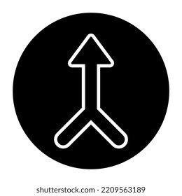 Vector design of merge upward arrow 
