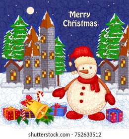 Vector design of Merry Christmas festival celebration background
