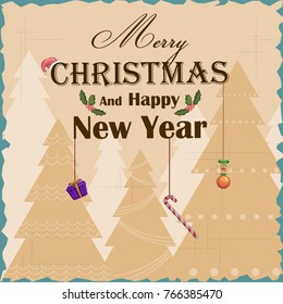 Vector design of Merry Christmas festival celebration background
